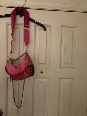 Steve Madden Hot Pink Chain & Strap Crossbody Bag